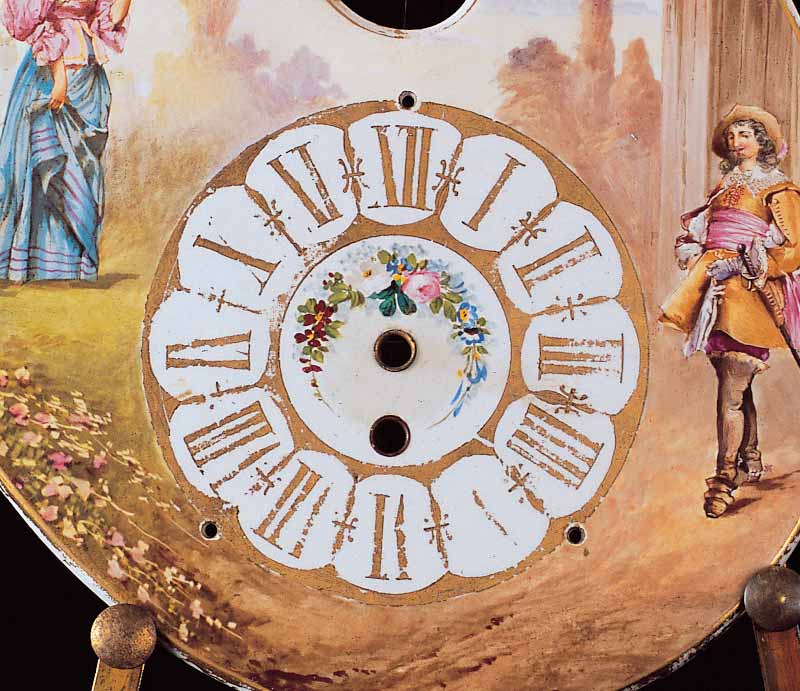 Worn gilding to the dial.